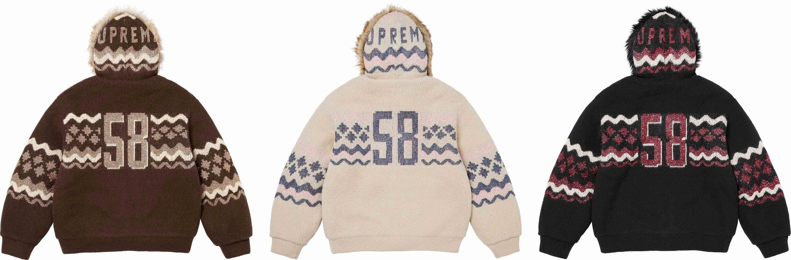 Sequin Lined Hooded Zip Up Sweater